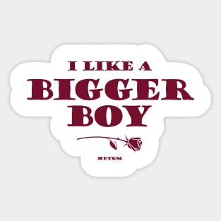 I Like A Bigger Boy Sticker